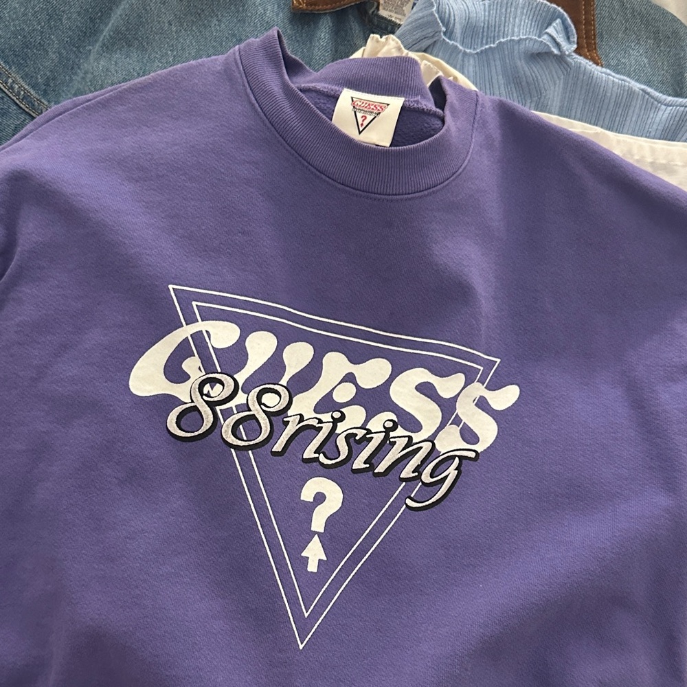 Guess x 88 Rising 2022 collaboration Lavender Sweatshirt